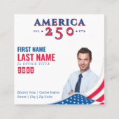 Amerika 250 Wahlkampfkandidat Quadratische Visitenkarte (Vorderseite)