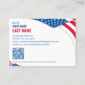 Amerika 250 Wahlkampfkandidat Visitenkarte (Rückseite)