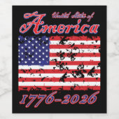 Amerika 250 weinetikett (Einzelnes Label)