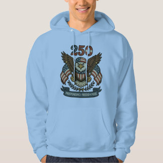 Amerika 250 Weißkopfseeadler Patriotisch Hoodie