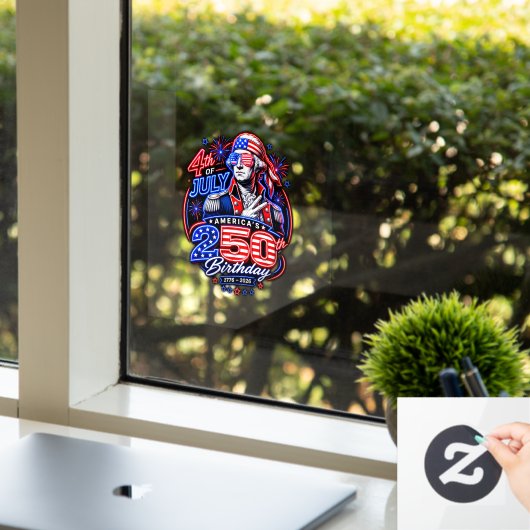 Amerika 250 Zwei Fensteraufkleber (Büro)