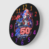Amerika 250 Zwei Große Wanduhr (Winkel)