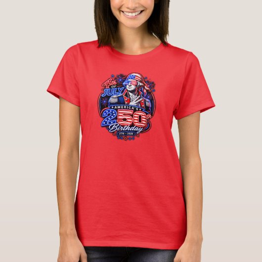 Amerika 250 Zwei T-Shirt (Vorderseite)