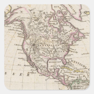 Amerika 3 quadratischer aufkleber