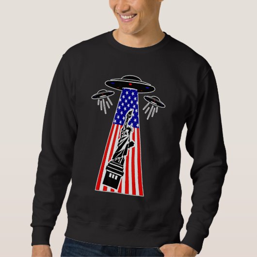 Amerika 4. Juli Alien Entführung Sweatshirt (Vorderseite)
