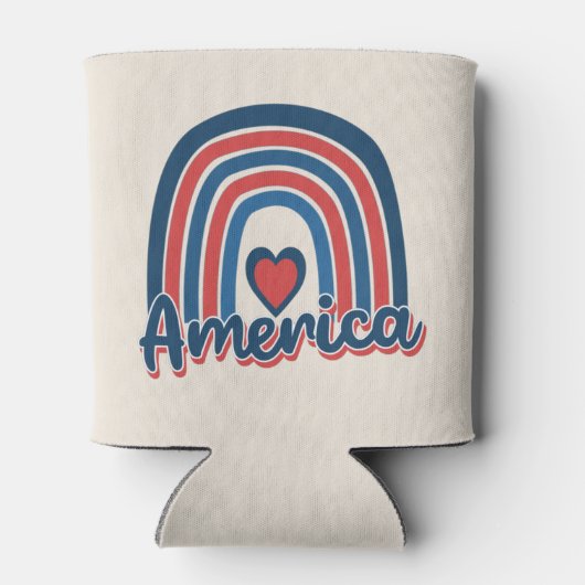 Amerika 4. Juli Celebration Rainbow USA Dosenkühler (Rückseite)