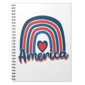 Amerika 4. Juli Celebration Rainbow USA Notizblock (Vorderseite)
