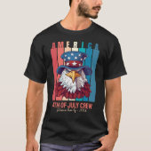Amerika 4. Juli Crew Patriotic Personalisiert T-Shirt (Vorderseite)