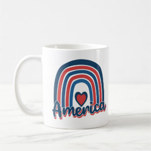 Amerika 4. Juli-Feier Regenbogen USA Kaffeetasse
