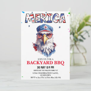 Amerika 4. Juli Hinterhof BBQ Einladung