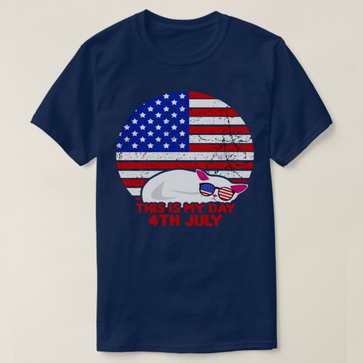 Amerika 4. Juli Patriotischer Urlaub (30) T-Shirt (Design vorne)