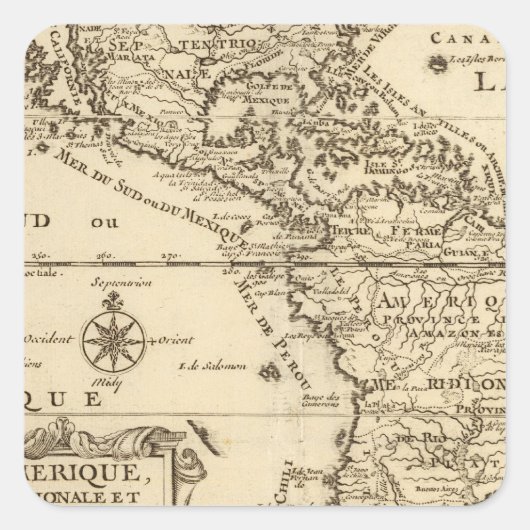 Amerika 4 quadratischer aufkleber (Vorderseite)