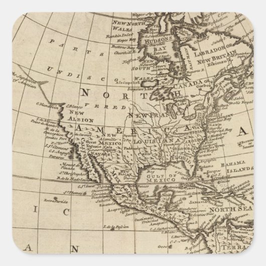 Amerika 6 quadratischer aufkleber (Vorderseite)