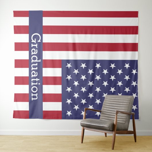 AMERIKA-Abschluss-BACKDROP Wandteppich (Beispiel (Horizontal))