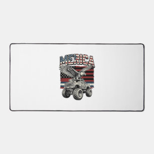 Amerika Adler Monster Truck Vintage Patriotisch Schreibtischunterlage