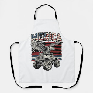 Amerika Adler Monster Truck Vintage Patriotisch Schürze