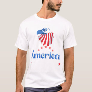 Amerika-Adler-T-Shirt   USA-Flagge Patriotisches T T-Shirt