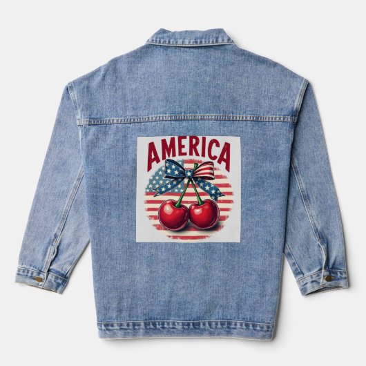 Amerika am 4. Juli Jeansjacke (Rückseite)