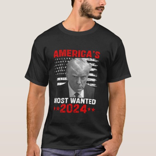 Amerika am meisten Gewollt Trump 2024 T Shirt (Vorderseite)