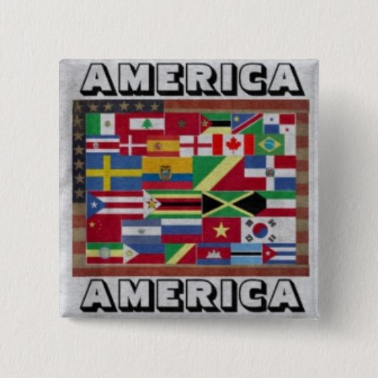 AMERIKA-AMERIKA-Taste Button (Vorderseite)