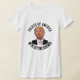 Amerika auf den Kopf stellen Trump Lippen T-Shirt