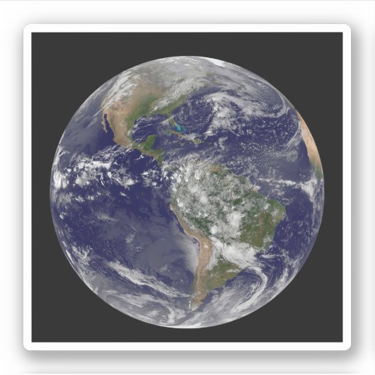 Amerika auf Erden. Aufkleber (Vorderseite)