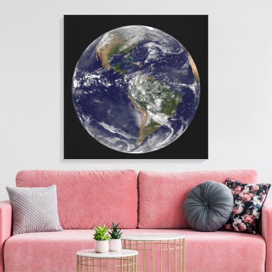 Amerika auf Erden. Leinwanddruck (Insitu (Wohnzimmer))