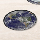 Amerika auf Erden. Runder Pappuntersetzer (Angewinkelt)