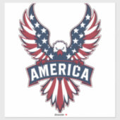 Amerika. Aufkleber (Blatt)