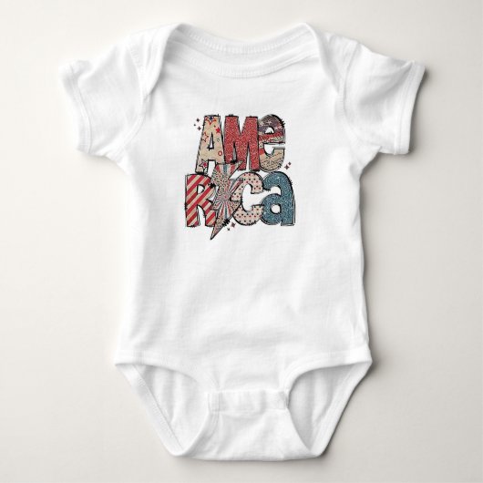 AMERIKA BABY STRAMPLER (Vorderseite)