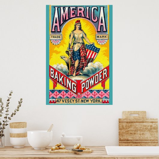 Amerika Backpulver Poster (Küche)