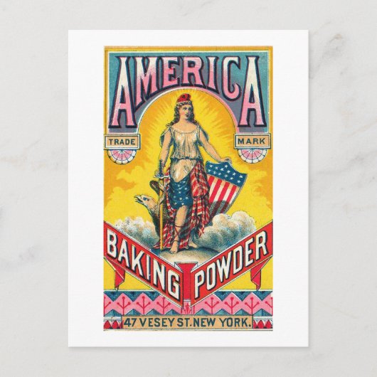 Amerika Backpulver Postkarte (Vorderseite)