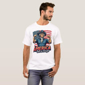 Amerika baut auf dem Patriotischen T-Shirt für Män (Vorne ganz)