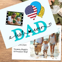 Amerika Bester Vater je Fotokarte, Flagge, Vater