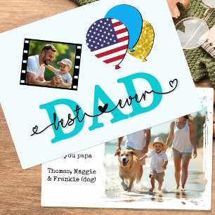 Amerika Bester Vater je Fotokarte, Flagge, Vater Karte