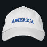 Amerika Bestickte Baseballkappe<br><div class="desc">Amerika ist auf dieser unisex-Baseballkappe blau bestickt. Der perfekte Weg,  um Ihren Patriotismus am 4. Juli,  Gedenktag oder zu jedem Anlass zu zeigen.</div>