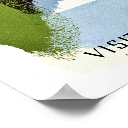 Amerika besuchen Nationalparks Vintag Poster (Ecke)