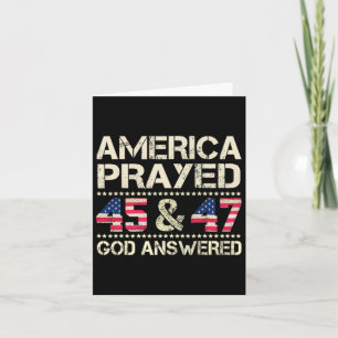 Amerika betete Gott, antwortete Funny Qr Trump tan Karte