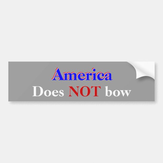Amerika beugt nicht autoaufkleber (Vorne)