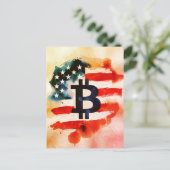 Amerika Bitcoin (Gemälde Nr. 4) Postkarte (Stehend Vorderseite)