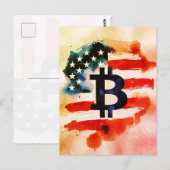 Amerika Bitcoin (Gemälde Nr. 4) Postkarte (Vorne/Hinten)