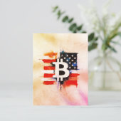 Amerika Bitcoin (Gemälde Nr. 6) Postkarte (Stehend Vorderseite)