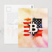 Amerika Bitcoin (Gemälde Nr. 6) Postkarte (Vorne/Hinten)