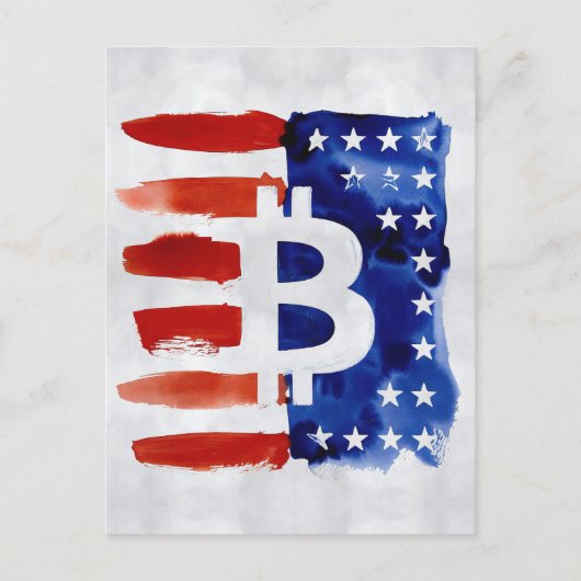 Amerika Bitcoin (Gemälde Nr. 8) Postkarte (Vorderseite)