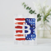 Amerika Bitcoin (Gemälde Nr. 8) Postkarte (Stehend Vorderseite)