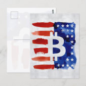 Amerika Bitcoin (Gemälde Nr. 8) Postkarte (Vorne/Hinten)