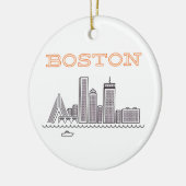 Amerika Boston City Skyline, Boston Ma Us Skyline Keramik Ornament (Links)