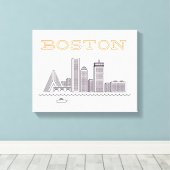 Amerika Boston City Skyline, Boston Ma Us Skyline Leinwanddruck (Insitu (Holzboden))