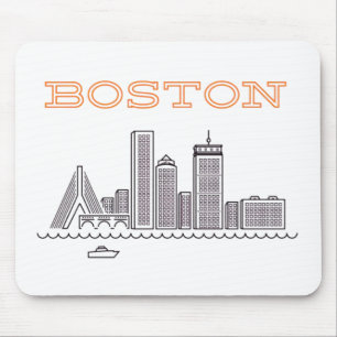 Amerika Boston City Skyline, Boston Ma Us Skyline Mousepad