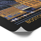 Amerika Boston City Skyline, Boston Ma Us Skyline Poster (Ecke)